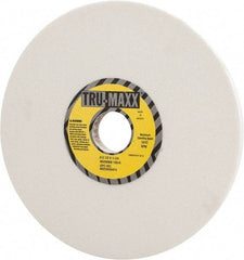 Tru-Maxx - 8" Diam x 1-1/4" Hole x 1/2" Thick, K Hardness, 100 Grit Surface Grinding Wheel - Aluminum Oxide, Type 1, Fine Grade, 3,600 Max RPM, Vitrified Bond, No Recess - Benchmark Tooling