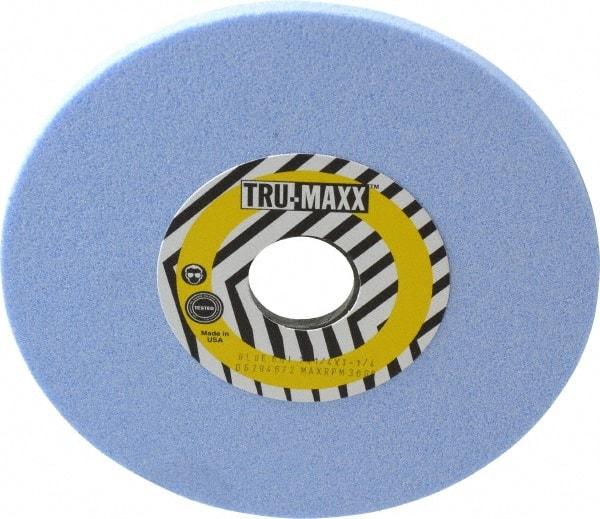 Tru-Maxx - 7" Diam x 1-1/4" Hole x 1/4" Thick, I Hardness, 60 Grit Surface Grinding Wheel - Ceramic, Type 1, Medium Grade, 3,600 Max RPM, Vitrified Bond, No Recess - Benchmark Tooling