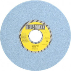 Tru-Maxx - 7" Diam x 1-1/4" Hole x 1/2" Thick, J Hardness, 46 Grit Surface Grinding Wheel - Ceramic, Type 1, Coarse Grade, 3,600 Max RPM, Vitrified Bond, No Recess - Benchmark Tooling