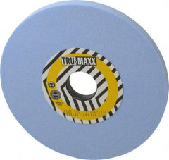 Tru-Maxx - 7" Diam x 1-1/4" Hole x 1/2" Thick, L Hardness, 80 Grit Surface Grinding Wheel - Ceramic, Type 1, Medium Grade, 3,600 Max RPM, Vitrified Bond, No Recess - Benchmark Tooling