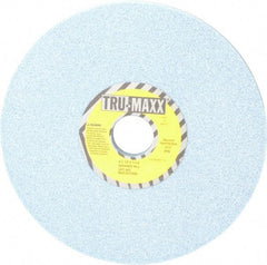 Tru-Maxx - 8" Diam x 1-1/4" Hole x 1/2" Thick, J Hardness, 46 Grit Surface Grinding Wheel - Ceramic, Type 1, Coarse Grade, 3,600 Max RPM, Vitrified Bond, No Recess - Benchmark Tooling