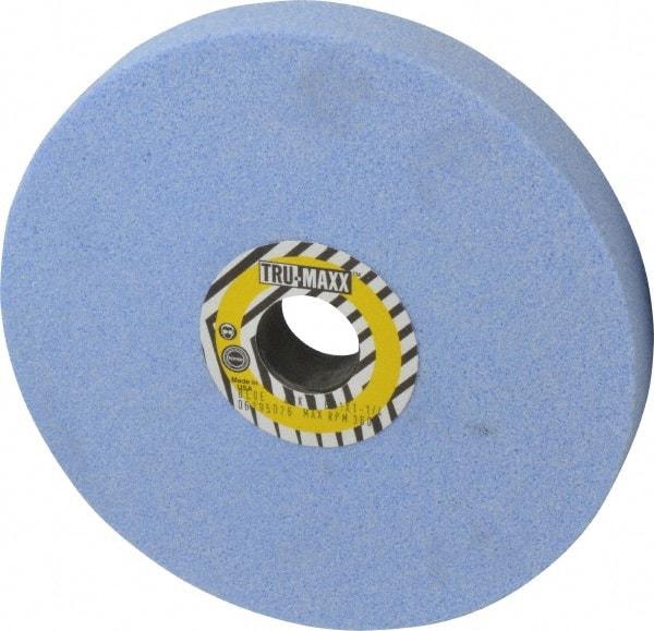 Tru-Maxx - 8" Diam x 1-1/4" Hole x 1" Thick, K Hardness, 46 Grit Surface Grinding Wheel - Ceramic, Type 1, Coarse Grade, 3,600 Max RPM, Vitrified Bond, No Recess - Benchmark Tooling
