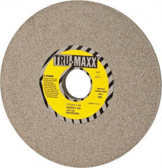 Tru-Maxx - 7" Diam x 1-1/4" Hole x 1/2" Thick, I Hardness, 100 Grit Surface Grinding Wheel - Aluminum Oxide, Type 1, Fine Grade, 3,600 Max RPM, Vitrified Bond, No Recess - Benchmark Tooling