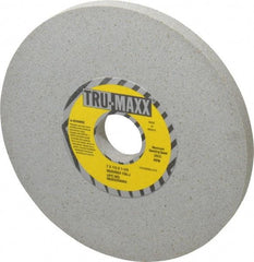 Tru-Maxx - 7" Diam x 1-1/4" Hole x 1/2" Thick, J Hardness, 100 Grit Surface Grinding Wheel - Aluminum Oxide, Type 1, Fine Grade, 3,600 Max RPM, Vitrified Bond, No Recess - Benchmark Tooling