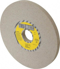 Tru-Maxx - 7" Diam x 1-1/4" Hole x 1/2" Thick, J Hardness, 120 Grit Surface Grinding Wheel - Aluminum Oxide, Type 1, Fine Grade, 3,600 Max RPM, Vitrified Bond, No Recess - Benchmark Tooling