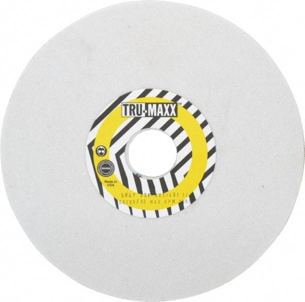 Tru-Maxx - 8" Diam x 1-1/4" Hole x 1/4" Thick, K Hardness, 80 Grit Surface Grinding Wheel - Aluminum Oxide, Type 1, Medium Grade, 3,600 Max RPM, Vitrified Bond, No Recess - Benchmark Tooling