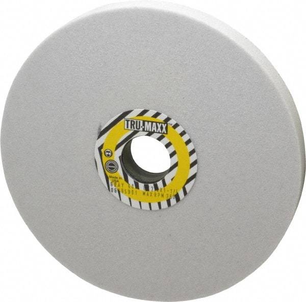Tru-Maxx - 8" Diam x 1-1/4" Hole x 3/4" Thick, K Hardness, 60 Grit Surface Grinding Wheel - Aluminum Oxide, Type 1, Medium Grade, 3,600 Max RPM, Vitrified Bond, No Recess - Benchmark Tooling