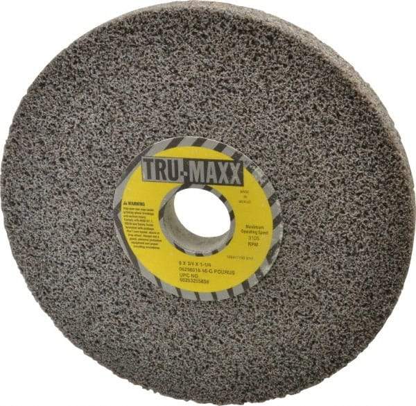 Tru-Maxx - 8" Diam x 1-1/4" Hole x 3/4" Thick, G Hardness, 46 Grit Surface Grinding Wheel - Aluminum Oxide, Type 1, Coarse Grade, 3,105 Max RPM, Vitrified Bond, No Recess - Benchmark Tooling