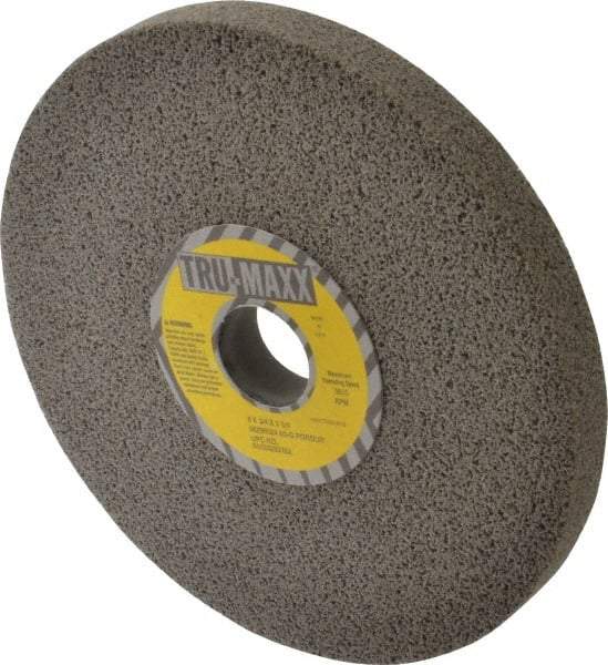 Tru-Maxx - 8" Diam x 1-1/4" Hole x 3/4" Thick, G Hardness, 60 Grit Surface Grinding Wheel - Aluminum Oxide, Type 1, Medium Grade, 3,600 Max RPM, Vitrified Bond, No Recess - Benchmark Tooling