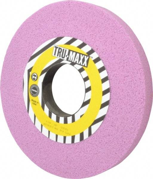 Tru-Maxx - 10" Diam x 3" Hole x 1" Thick, F Hardness, 46 Grit Surface Grinding Wheel - Aluminum Oxide, Type 1, Coarse Grade, 2,483 Max RPM, Vitrified Bond, No Recess - Benchmark Tooling