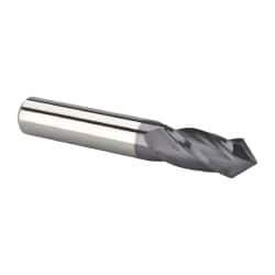 Accupro - 7/16" Diam, 1" LOC, 4 Flute, 90° Point Angle, Solid Carbide Drill Mill - AlTiN Finish, 2-3/4" OAL, 7/16" Shank Diam - Benchmark Tooling