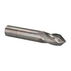 Accupro - 5/8" Diam, 1-1/4" LOC, 4 Flute, 90° Point Angle, Solid Carbide Drill Mill - Uncoated, 3-1/2" OAL, 5/8" Shank Diam - Benchmark Tooling