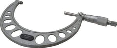 Value Collection - 100 to 125mm Range, 0.01mm Graduation, Mechanical Outside Micrometer - Ratchet Stop Thimble, Accurate to 0.006mm - Benchmark Tooling