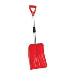 Value Collection - 10-1/2 Inch Wide Blade x 13 Inch High Blade Snow Shovel - 24 Inch Long Metal Shaft Handle with Poly D-Grip - Benchmark Tooling