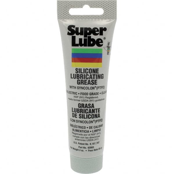 Synco Chemical - 3 oz Tube Silicone General Purpose Grease - Translucent White, Food Grade, 500°F Max Temp, NLGIG 2, - Benchmark Tooling