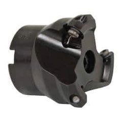 Seco - 1.57" Cut Diam, 1/2" Arbor Hole, 0.138" Max Depth of Cut, 43° Indexable Chamfer & Angle Face Mill - 3 Inserts, OF.. 05T305 Insert, Right Hand Cut, 3 Flutes, Series R220.43 - Benchmark Tooling