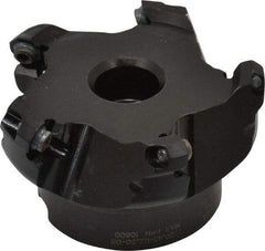 Seco - 2.48" Cut Diam, 3/4" Arbor Hole, 0.138" Max Depth of Cut, 43° Indexable Chamfer & Angle Face Mill - 5 Inserts, OF.. 05T305 Insert, Right Hand Cut, 5 Flutes, Series R220.43 - Benchmark Tooling