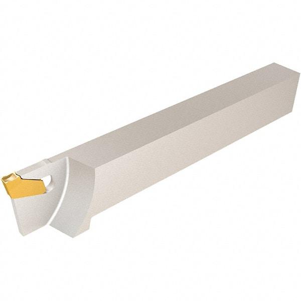 Iscar - External Thread, 1.6mm Min Groove Width, 86mm OAL, Left Hand Indexable Grooving Cutoff Toolholder - 10mm Shank Height x 10mm Shank Width, GF.. Insert Style, SGTF Toolholder Style, Series Self-Grip - Benchmark Tooling