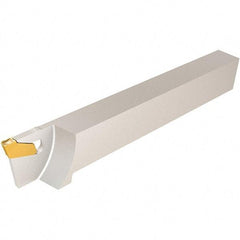 Iscar - External Thread, 1.6mm Min Groove Width, 86mm OAL, Left Hand Indexable Grooving Cutoff Toolholder - 10mm Shank Height x 10mm Shank Width, GF.. Insert Style, SGTF Toolholder Style, Series Self-Grip - Benchmark Tooling