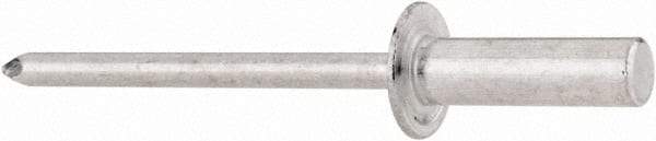 RivetKing - Size 66 Dome Head Aluminum Closed End Sealing Blind Rivet - Aluminum Mandrel, 0.251" to 3/8" Grip, 3/8" Head Diam, 0.192" to 0.196" Hole Diam, 0.656" Length Under Head, 3/16" Body Diam - Benchmark Tooling