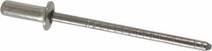 RivetKing - Size 43 Dome Head Stainless Steel Closed End Sealing Blind Rivet - Stainless Steel Mandrel, 0.126" to 0.187" Grip, 1/4" Head Diam, 0.129" to 0.133" Hole Diam, 0.422" Length Under Head, 1/8" Body Diam - Benchmark Tooling