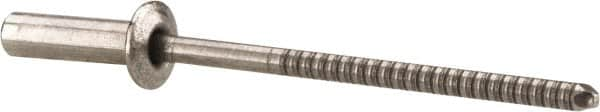 RivetKing - Size 44 Dome Head Stainless Steel Closed End Sealing Blind Rivet - Stainless Steel Mandrel, 0.188" to 1/4" Grip, 1/4" Head Diam, 0.129" to 0.133" Hole Diam, 0.485" Length Under Head, 1/8" Body Diam - Benchmark Tooling