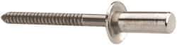 RivetKing - Size 64 Dome Head Stainless Steel Closed End Sealing Blind Rivet - Stainless Steel Mandrel, 0.188" to 1/4" Grip, 3/8" Head Diam, 0.192" to 0.196" Hole Diam, 0.531" Length Under Head, 3/16" Body Diam - Benchmark Tooling