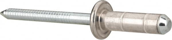 RivetKing - Size 86-88 Dome Head Aluminum Multi Grip Blind Rivet - Steel Mandrel, 1/4" to 3/4" Grip, 0.511" Head Diam, 0.257" to 0.261" Hole Diam, 0.708" Length Under Head, 1/4" Body Diam - Benchmark Tooling