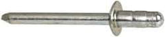 RivetKing - Size 63-64 Dome Head Steel Multi Grip Blind Rivet - Steel Mandrel, 0.156" to 1/4" Grip, 3/8" Head Diam, 0.192" to 0.196" Hole Diam, 0.512" Length Under Head, 3/16" Body Diam - Benchmark Tooling