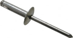 RivetKing - Size 0625 Large Flange Head Aluminum Tri Folding Blind Rivet - Aluminum Mandrel, 0.04" to 0.354" Grip, 0.55" Head Diam, 0.196" to 0.209" Hole Diam, 0.92" Length Under Head, 3/16" Body Diam - Benchmark Tooling