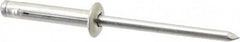 RivetKing - Size 0630 Dome Head Aluminum Tri Folding Blind Rivet - Aluminum Mandrel, 0.157" to 0.472" Grip, 0.386" Head Diam, 0.196" to 0.209" Hole Diam, 1.07" Length Under Head, 3/16" Body Diam - Benchmark Tooling