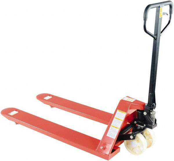 Vestil - 5,500 Lb Capacity, 7-3/4" Lift Economy Pallet Truck - 2-7/8" Min Lift Height, 48" Fork Length x 27" Fork Width, 27" Overall Width - Benchmark Tooling