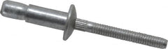 RivetKing - Size 86 Dome Head Aluminum Structural with Locking Stem Blind Rivet - Aluminum Mandrel, 0.08" to 3/8" Grip, 0.525" Head Diam, 0.261" to 0.272" Hole Diam, 0.56" Length Under Head, 1/4" Body Diam - Benchmark Tooling