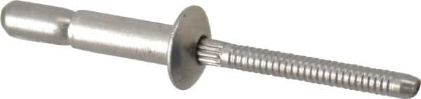 RivetKing - Size 67 Dome Head Stainless Steel Structural with Locking Stem Blind Rivet - Stainless Steel Mandrel, 0.214" to 0.437" Grip, 0.385" Head Diam, 0.194" to 0.204" Hole Diam, 0.572" Length Under Head, 3/16" Body Diam - Benchmark Tooling