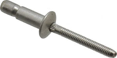 RivetKing - Size 86 Dome Head Stainless Steel Structural with Locking Stem Blind Rivet - Stainless Steel Mandrel, 0.08" to 3/8" Grip, 0.525" Head Diam, 0.261" to 0.276" Hole Diam, 0.56" Length Under Head, 1/4" Body Diam - Benchmark Tooling