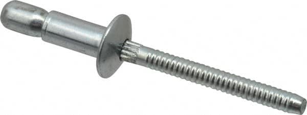 RivetKing - Size 64 Dome Head Steel Structural with Locking Stem Blind Rivet - Steel Mandrel, 0.062" to 0.27" Grip, 0.385" Head Diam, 0.194" to 0.204" Hole Diam, 0.415" Length Under Head, 3/16" Body Diam - Benchmark Tooling