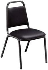 NPS - Vinyl Black Stacking Chair - Black Frame, 17-1/4 Inch Wide x 20 Inch Deep x 33 Inch High - Benchmark Tooling