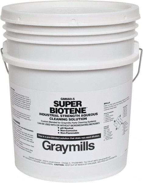 Graymills - 5 Gal Pail Parts Washer Fluid - Water-Based - Benchmark Tooling