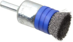 Anderson - 3/4" Brush Diam, Crimped, Flared End Brush - 1/4" Diam Shank, 20,000 Max RPM - Benchmark Tooling