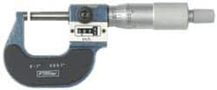 Fowler - 2 to 3" Range, 0.0001" Graduation, Mechanical Outside Micrometer - Ratchet Stop Thimble, Accurate to 0.0001", Digital Counter - Benchmark Tooling