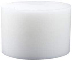 Made in USA - 4 Inch Diameter, 1-1/2 Inch Thick, Plastic Disc - White, PTFE Virgin - Benchmark Tooling