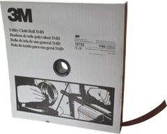 3M - 1" x 50 Yd 80 Grit Aluminum Oxide Cloth Roll - Medium Grade, J Weighted Backing - Benchmark Tooling