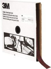 3M - 1" x 50 Yd 100 Grit Aluminum Oxide Cloth Roll - Fine Grade, J Weighted Backing - Benchmark Tooling