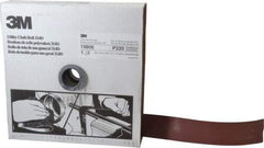 3M - 1-1/2" x 50 Yd 220 Grit Aluminum Oxide Cloth Roll - Very Fine Grade, J Weighted Backing - Benchmark Tooling