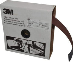 3M - 2" x 50 Yd 180 Grit Aluminum Oxide Cloth Roll - Very Fine Grade, J Weighted Backing - Benchmark Tooling