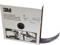 3M - 2" x 50 Yd 220 Grit Aluminum Oxide Cloth Roll - Very Fine Grade, J Weighted Backing - Benchmark Tooling