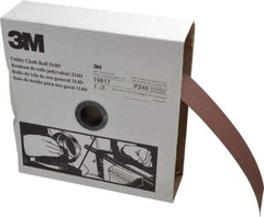 3M - 2" x 50 Yd 240 Grit Aluminum Oxide Cloth Roll - Very Fine Grade, J Weighted Backing - Benchmark Tooling