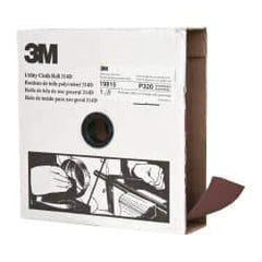 3M - 2" x 50 Yd 320 Grit Aluminum Oxide Cloth Roll - Extra Fine Grade, J Weighted Backing - Benchmark Tooling