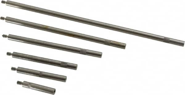 SPI - 1 to 6 Inch Long, Steel, Depth Gage Rod Set - Use with MSC No. 06368153, Most Dial Depth Gages with 4-48 Threads - Benchmark Tooling