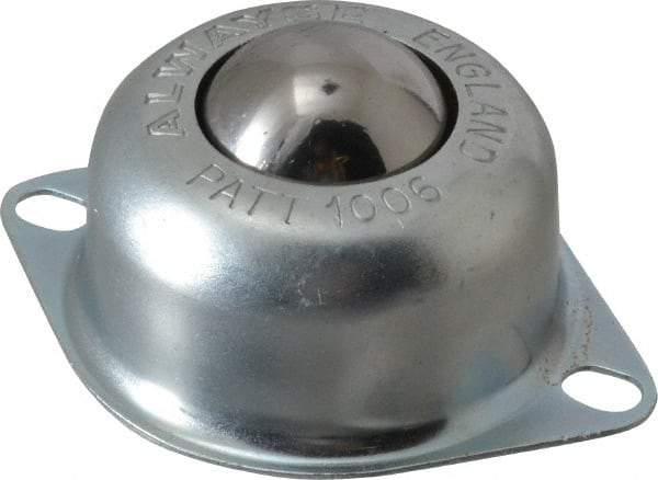 SKF - Oval, Carbon Steel Ball Transfer - 30.5mm Mount Height, 120 Lb. Capacity - Benchmark Tooling